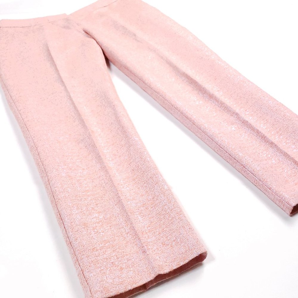 RARE Boden Pink Metallic Bistro Crop Pants - Picture 2 of 11